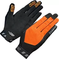 Skarpetki dla dzieci - GripGrab Unisex Adult Vertical InsideGrip Langfinger Profi MTB niewyściełane, antypoślizgowe rękawice do jazdy na rowerze, lato, pomarańczowe Hi-Vis, S - miniaturka - grafika 1