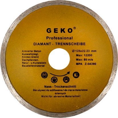 Geko Tarcza diam.125mm Pełna PROFI 100