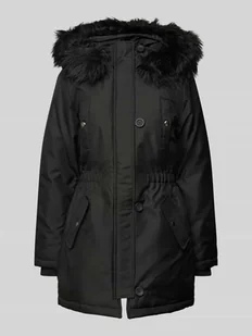Parka taliowana z obszyciem ze sztucznego futra model ‘IRIS’ - Kurtki damskie - miniaturka - grafika 1