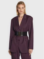 Marynarki i żakiety damskie - Patrizia Pepe Marynarka 8S0442/A106-M424 Fioletowy Oversize - miniaturka - grafika 1