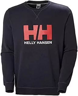 Bluzy męskie - Helly Hansen Helly-Hansen męska bluza z logo Hh Crew Sweat' granatowy XXL 34000 - grafika 1