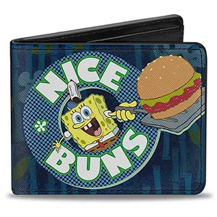 Portfele - Spongebob Squarepants Męski portfel Buckle-down PU, Spongebob Nice Buns - wielokolorowy, 4,0 x 3,5 US, wielokolorowa, jeden rozmiar - grafika 1