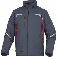 Odzież robocza - Delta Plus Kurtka 3 w 1 z poliamidu (74%) i poliestru (26%) z powłoką poliuretanową + odpinana bluza kolor szary rozmiar 3XL CORPEOLEGR3X EOLEGR3X - miniaturka - grafika 1