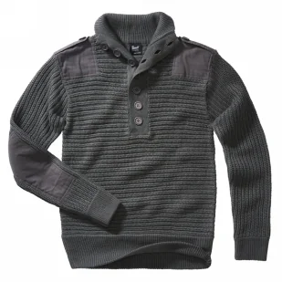 Sweter Wojskowy BRANDIT Alpin Pullover - Antracyt L - Odzież taktyczna i umundurowanie - miniaturka - grafika 1