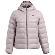 Kurtki i kamizelki sportowe damskie - Kurtka damska Under Armour Legend Down Hooded Jacket Rozmiar: XS / Kolor: beżowy - miniaturka - grafika 1