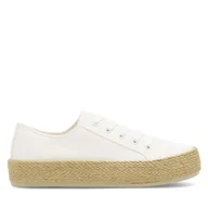 Espadryle damskie - Espadryle DeeZee WS19130-3 Biały - miniaturka - grafika 1