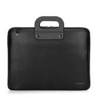 Torebki damskie - Torba na laptopa 15” z imitacji skóry czarna - miniaturka - grafika 1