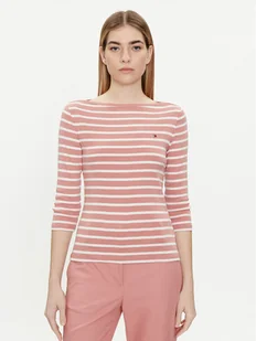 Tommy Hilfiger Bluzka New Cody WW0WW40589 Różowy Slim Fit - Bluzki damskie - miniaturka - grafika 1