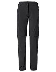 VAUDE Damskie Farley Stretch Zo T-Zip Pants II Spodnie damskie, czarny, 48 krótki - Spodnie damskie - miniaturka - grafika 1