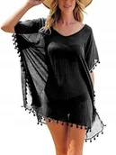 Bluzki damskie - LETNIA TUNIKA PLAŻOWA PAREO NARZUTKA NA PLAŻĘ SUKIENKA DAMSKA SZYFON KOLORY - miniaturka - grafika 1