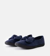 Baleriny - Granatowe baleriny dziecięce z kokardą Yonca-35 - miniaturka - grafika 1