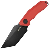 Akcesoria do noży - KUBEY Yokai Nóż z Ostrzem Stałym Blackwashed 14C28N Czerwony G10 Pochwa Kydex z Mocowaniem Tek-Lok K - miniaturka - grafika 1