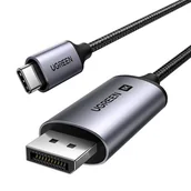 Kable - uGreen, Kabel UGREEN CM556 USB-C do DisplayPort 8K 1m (czarny) - miniaturka - grafika 1