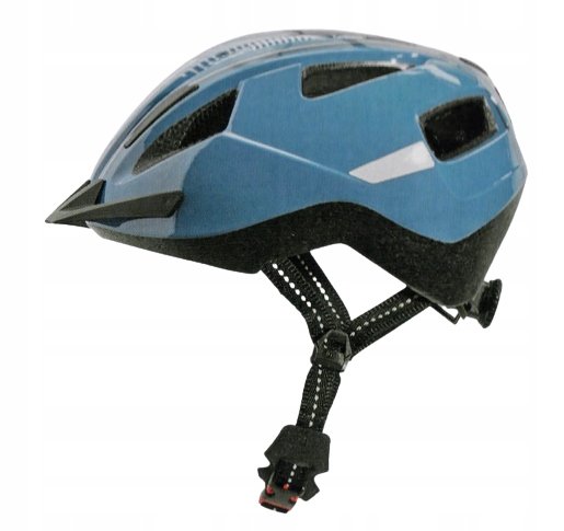 Kask rowerowy na rolki rower deskorolkę z tylną lampką r. S/m 54-59 cm