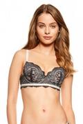 Biustonosze - Henderson Ladies Misha 36157 szary biustonosz push-up - miniaturka - grafika 1