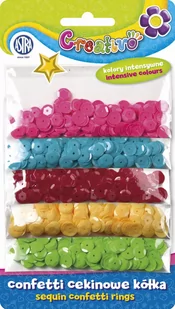 Astra S.A. Astra, confetti cekinowe kółka, 5  kolorów, 1000 sztuk - Pozostałe akcesoria dla plastyków - miniaturka - grafika 4