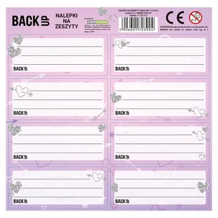 Nalepki na zeszyty BackUp 7 A32 - Etykiety samoprzylepne i bloki etykiet - miniaturka - grafika 1