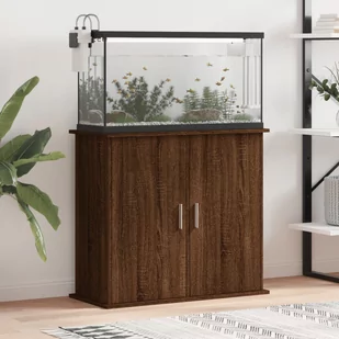 vidaXL Szafka pod akwarium, brązowy dąb, 81x36x73 cm - Akwaria i zestawy akwarystyczne - miniaturka - grafika 1