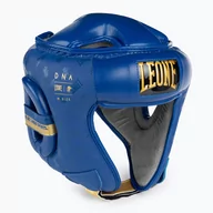 Ochraniacze do sportów walki - Kask bokserski LEONE 1947 Headgear Dna blue - miniaturka - grafika 1