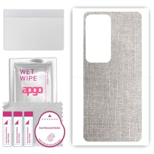 folia naklejka skórka strukturalna na TYŁ do Vivo S18 - Tkanina Denim Szary - apgo SKINS