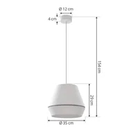 Lampy sufitowe - Lampa wisząca LED Lucande Mynoria, biała, aluminium, Ø 35 cm - miniaturka - grafika 1