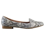 Mokasyny damskie - Lordsy snake print Sergio Leone szare wielokolorowe - miniaturka - grafika 1