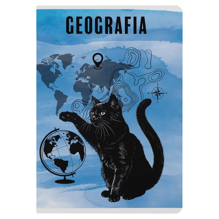 Zeszyt A5 tematyczny, 60 kartek, kratka, Geografia