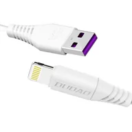 Kable USB - Szybki kabel Dudao Usb / Lightning 5A 1m biały - miniaturka - grafika 1