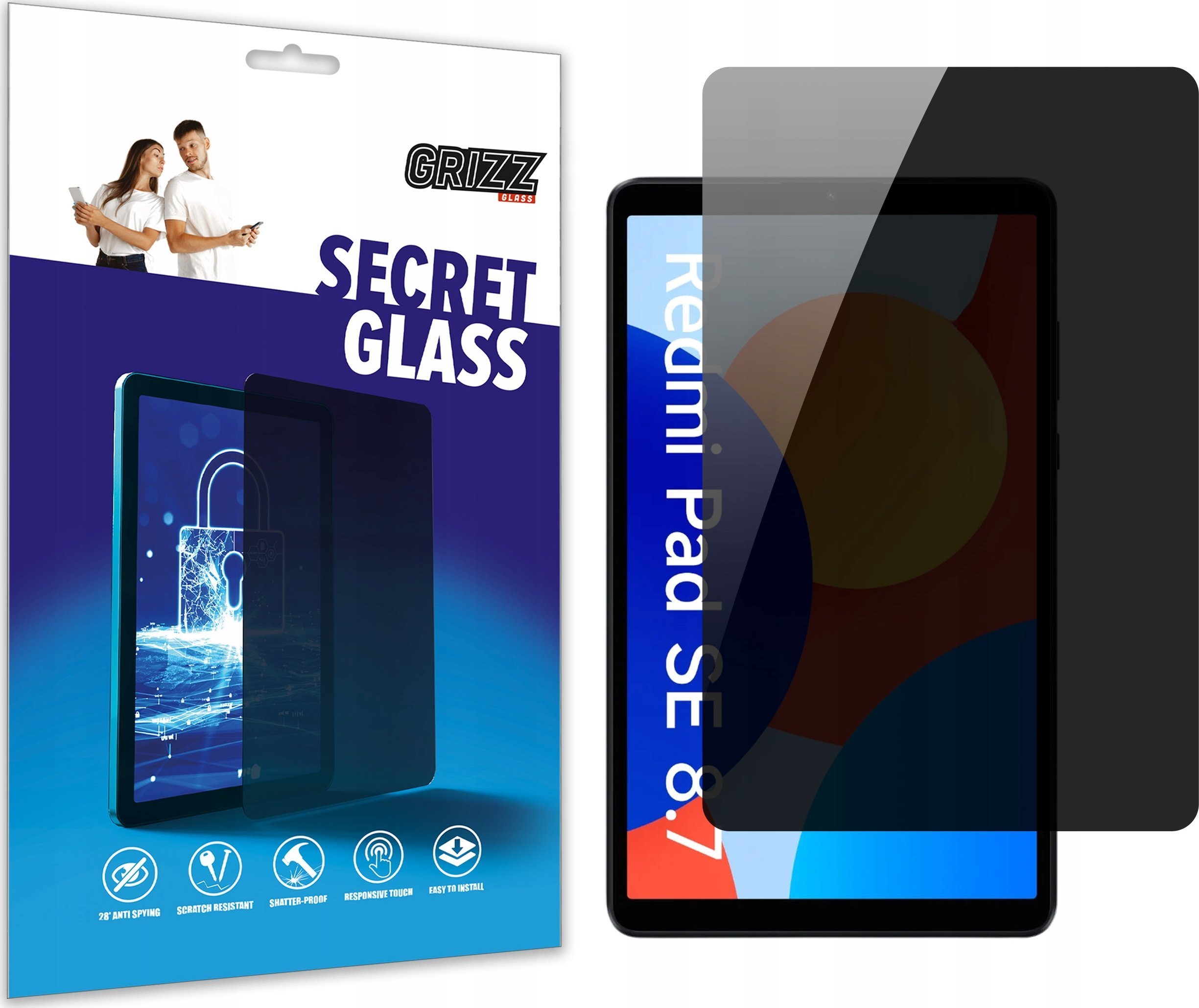 GrizzGlass Szkło prywatyzujące GrizzGlass SecretGlass do Xiaomi Redmi Pad SE 8.7