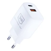 Ładowarki do telefonów - Ładowarka 3MK Hyper Charger 20W USB-C + USB Biała | Tylko oryginalne akcesoria! | Faktura VAT 23% na każde zamówienie - miniaturka - grafika 1