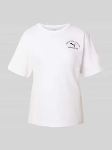 T-shirt z wyhaftowanym logo - Koszulki i topy damskie - miniaturka - grafika 1
