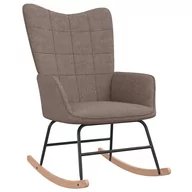 Fotele - vidaXL Fotel bujany, kolor taupe, tapicerowany tkaniną - miniaturka - grafika 1