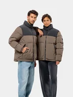 Kurtki damskie - Jack Wolfskin Kurtka puchowa Dellbrueck Jkt 1207561 Brązowy Regular Fit - miniaturka - grafika 1