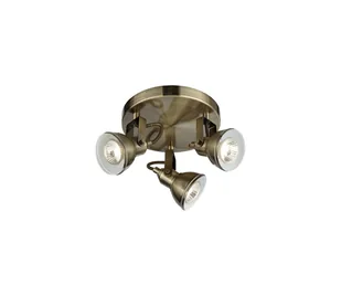 Searchlight 81543 - Oświetlenie punktowe FOCUS 3xGU10/50W/230V mosiądz - Lampy sufitowe - miniaturka - grafika 1