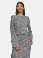 Bluzki damskie - Vila Bluzka Sanadu 14101727 Srebrny Regular Fit - miniaturka - grafika 1