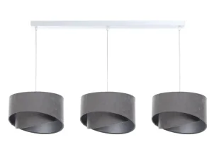 Szara asymetryczna lampa wisząca nad stół - 3X S501 H1-K59 - Lampy stojące - miniaturka - grafika 1