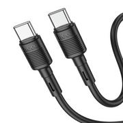 Kable USB - Hoco Kabel USB-C do USB-C Power Delivery PD60W 3A Victory X83 1m czarny - miniaturka - grafika 1