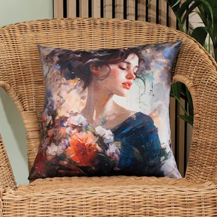 Poszewka dekoracyjna 40x40 cm, welwetowa z nadrukiem, ARIANA - Poszewki na poduszki Poszewka dekoracyjna 40x40 cm, welwetowa z nadrukiem, ARIANA - Poszewki na poduszki - miniaturka - grafika 1