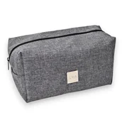 Kosmetyczki, organizery i kuferki - Kosmetyczka męska wodoodporna saszetka podróżna etui organizer kosmetyczka szara - miniaturka - grafika 1