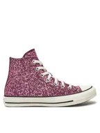 Trampki damskie - Converse Trampki Chuck Taylor All Star Glitter Hi A11137C Różowy - miniaturka - grafika 1