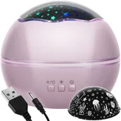 Lampy stojące - Lampka Nocna 2w1 Projektor Nieba Gwiazd Obrotowa IZOXIS - miniaturka - grafika 1