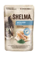Mokra karma dla kotów - Bezzbożowa mokra karma dla kota bogata w dorsza w sosie Shelma 85g - miniaturka - grafika 1