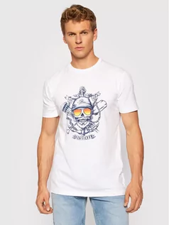 Koszulki męskie - Quiksilver T-Shirt Made Of Bones EQYZT06380 Biały Regular Fit - grafika 1