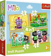 Puzzle - Puzzle 4w1 Poznaj Milo i jego przyjaciół TREFL - miniaturka - grafika 1