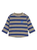 Kaftaniki dla niemowląt - Noppies Koszulka w kolorze beżowo-niebieskim - miniaturka - grafika 1