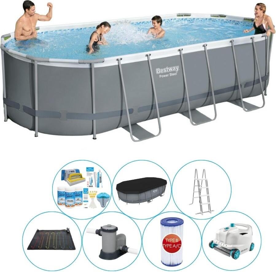 Basen Plus Akcesoria - Bestway Power Steel Oval 548x274x122 cm