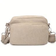 Torebki damskie - TEMU Damska Torba na Ramię z Kordem z Frędzlami i Wieloma Kieszeniami - Regulowany Pasek, Idealna na Codzienność lub Prezent, Casualowa Torba w - miniaturka - grafika 1