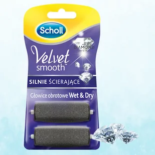 Scholl RECKITT BENCKISER (POLAND) S.A. Velvet Smooth głowice WET&DRY 2szt 907764 (9077648) - Pielęgnacja stóp - miniaturka - grafika 6