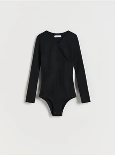 Reserved - Prążkowane body - czarny - Moda i Uroda OUTLET - miniaturka - grafika 1