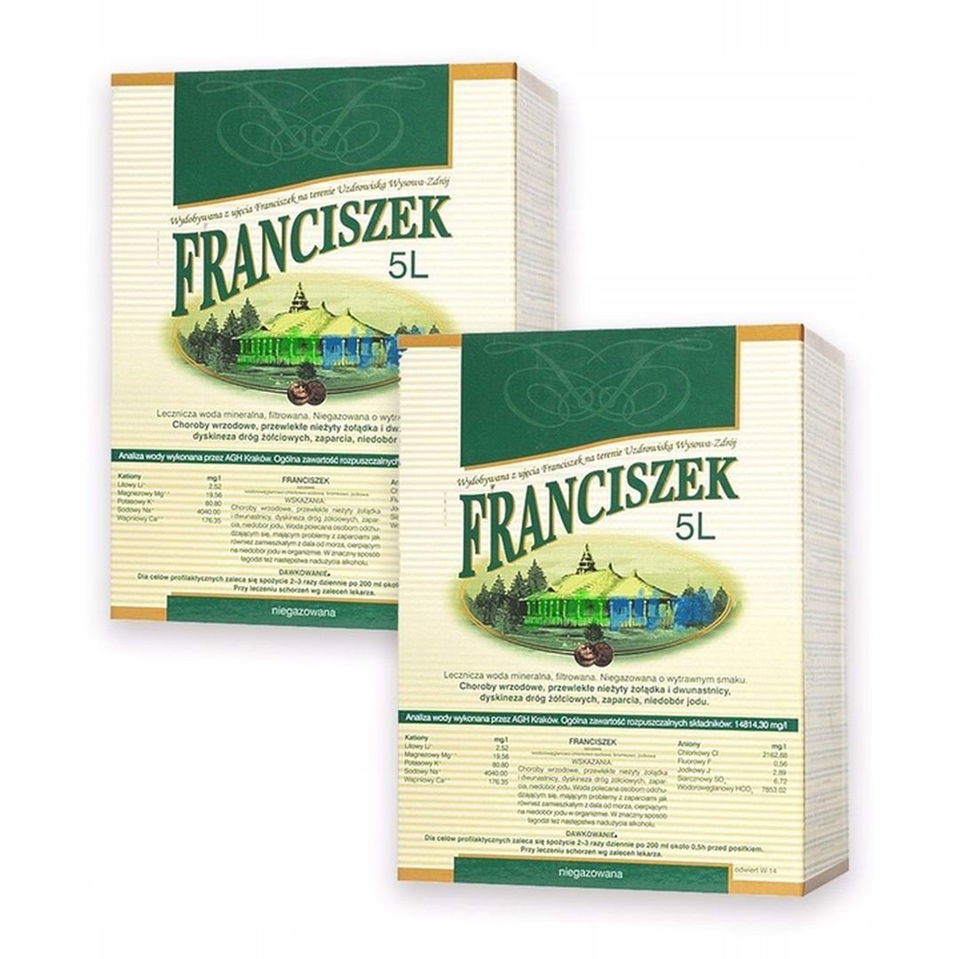 Lecznicza woda mineralna Franciszek 5l x 2 sztuk